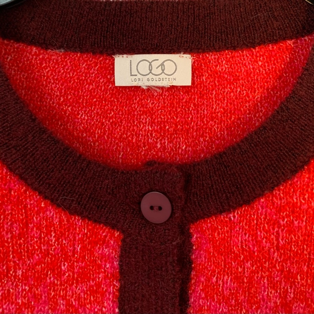 Logo Brushed Pink Ombré Cozy Cardigan Medium - Picture 8 of 10